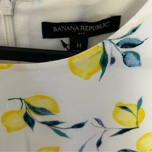 Banana Republic lemon print dress sz 14